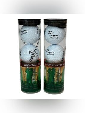 2 Sets Top Flite Golf Balls W/ Tees 2 Pack Mike Higham's Lexus Of Annapolis